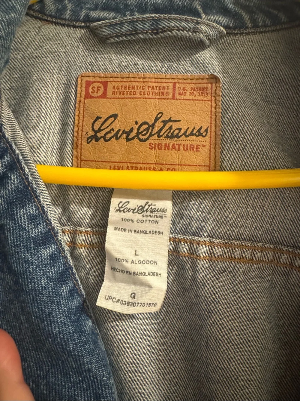 Levi Strauss Vintage Blue Denim Jacket Size Large UPC 039307701570 Men’s